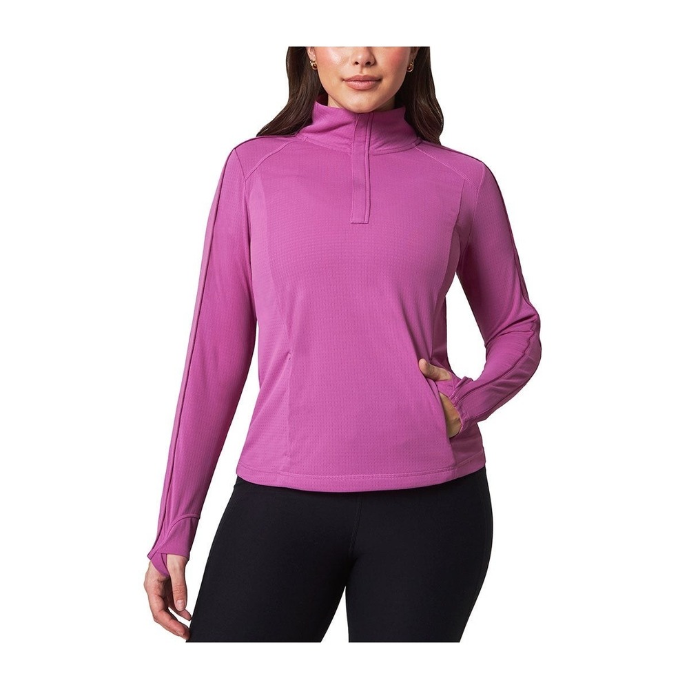 Mondetta Ladies' Quarter-Zip Pullover, Pink, Size: Medium, New